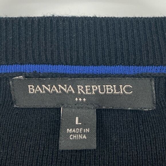 Banana Republic Organic Cotton Striped Men’s Sweater Size L - Picture 6 of 7